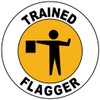 Trained Flagger Hard Hat Labels Helmet Vinyl Stickers Decals Reflective