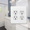 Amerelle Devon Double Duplex Steel Wallplate in White