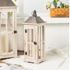 TIMRIS Large Rustic Wooden Decorative Lantern Set of 2, Modern