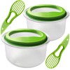 Kreapa 2 Pack Guacamole Keeper, With Green Airtight Lid And