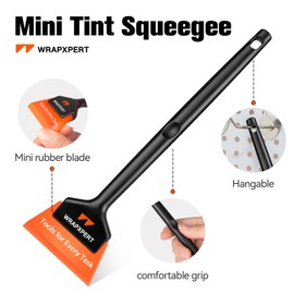 WRAPXPERT Small Squeegee, Rubber Window Squeegee for Mirror Shower Glass Door Window Cleaning, Mini Squeegee for Car Window, Car Light, Bumper Vinyl Wrap Window Tint Tool