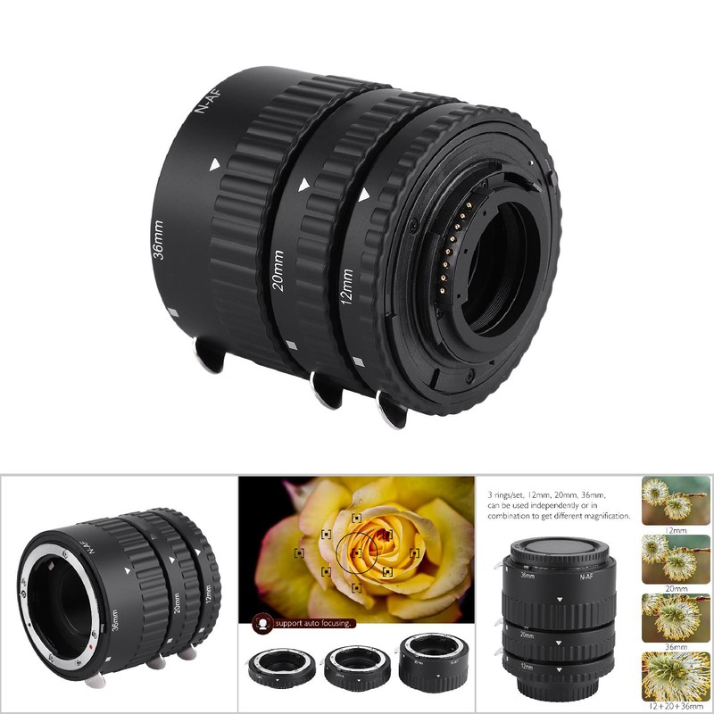 Mcoplus Auto Focusing Macro Extension Lens Tube 12mm+20mm+36mm for Nikon