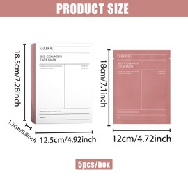 Organic Collagen Real Deep Mask, Hydrating Collagen Mask Overnight, Collagen Mask Overnight Korean, Deep Moisturising, Moisturising and Nourishing Mask (Pink-5 Pieces)