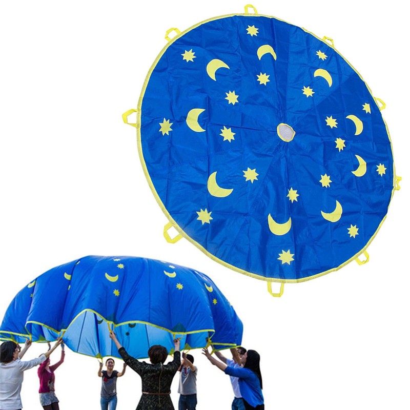 1.8M Outdoor Children Sports Rainbow Umbrella Kids Jump Sack Play