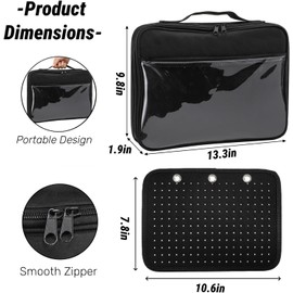 Mezchi 6 Pages Pin Trading Book with PVC Covers for Collectors, 13 Inch Large Enamel Pins Display Bag, Portable Collector Book for Badge Collections, Trading Pins & Patches