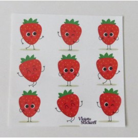 Violette Stickers - HAPPY BERRIES - 4x4 Square Sheet NEW RELEASE Stickers #K208