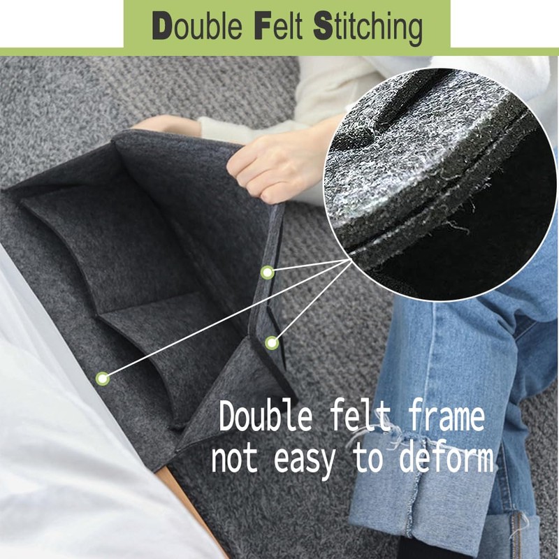 DOURR Felt Bedside Caddy Bed Dorm Bunk Organizer Storage Pocket