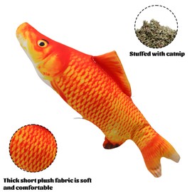 JazRvr Katzenminze Spielzeugs, 8 Stück Fisch Spielzeug für Katzen, Katzenspielzeug Fisch mit Katzenminze, Interaktives Spielzeug für Haustiere, 18-20 cm Größe, Ideal für Indoor Spiel und Stressabbau