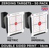 ZEROING TARGETS METRIC IMPERIAL AIR RIFLE PISTOL SCOPE SIGHTS AIRSOFT