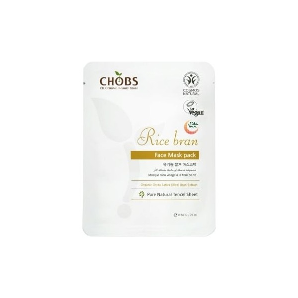 CHOBS Rice Bran Mask Pack, 25 ml