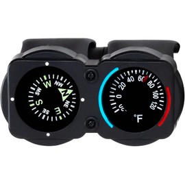 Sun Company CyclGage Bike Thermometer and Compass | Bicycle Handlebar Accessory