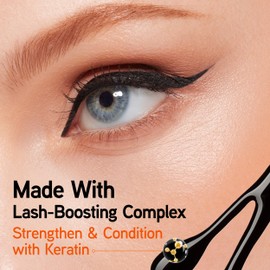 Physicians Formula Eye Booster, Lash-Enhancing 2-in-1 Eyeliner Serum, Dermatologist Approved, Hypoallergenic, Cruelty-Free & Vegan - Blackest Black