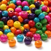 HERZWILD 1000pcs Color Wooden Beads 8mm Colourful Wooden Beads Coloured