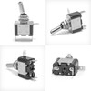 3-Pack Automotive Toggle Switch with Blue Light ASW-07D, ON/Off SPST