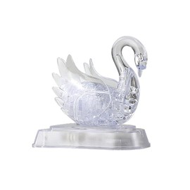 BTYYIHEX 3D Crystal Swan Puzzle, Crystal Puzzle Brainteasers for Puzzlers Ages 16 and Up, 45PCS(Transparent)