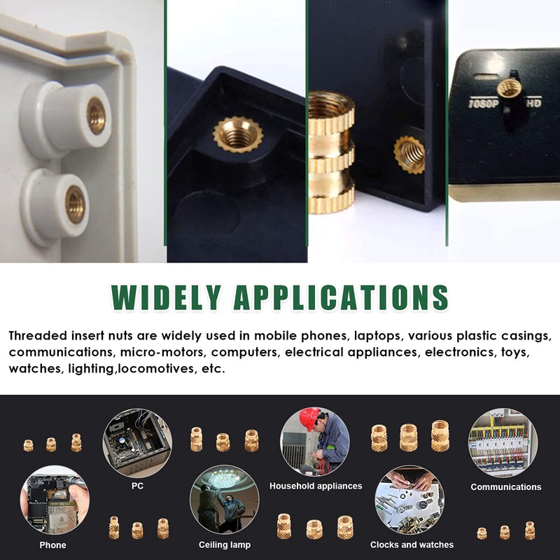 Keadic 145 Pieces M2 M3 M4 M5 M6 Thread Brass