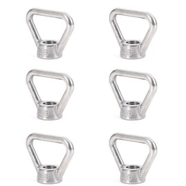 6Pcs 304 Stainless Steel Eye Nut M10 Ring Triangle Shape Thread Eye Nut Ring Lifting Eye Nuts Eyelets
