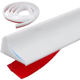 VorsiPro Skimmer Washer, Water Barrier for Sinks, Basin, Gap Guard, Foldable, Shower Barrier, Water Splashproof, Cleaning, Dust, Drop Prevention, Vanity Basin, Side Gap, Bathroom Water Barrier, Water