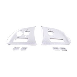 Steering Wheel Button Frame Styling Cover Trim Compatible with Jaguar XF 2012-2015 Accessories Car Steering Wheel Panel Protection Frame Molding Interior (6PCS-Silver)