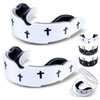 Yaomiao 2 Pcs Cross Mouth Guards Christian Teeth Armor Sport