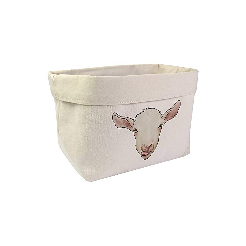 Large 'Cute Goat Face' Canvas Organiser/Storage Bag (OR00016888)