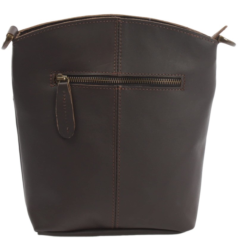 Leconi LE3049 Women’s Small Vintage-Style Leather Shoulder Bag/Handbag/Leisure Bag, 22