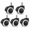 2 Inch Silent Rubber Furniture Casters – Set of 5