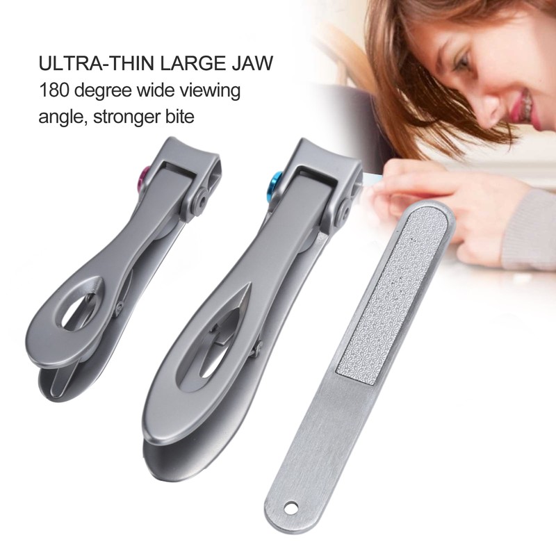 Nail Clipper Big Mouth Nail Cutter File Dead Skin Removal