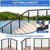 PLANTOP 6'6'' Stainless Steel Rectangular Handrail, Cuttable Cable Railing Handrails