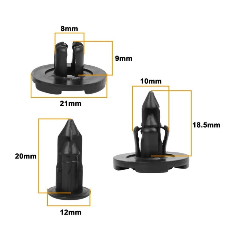 XSAJU 30pcs Rivets for Car Nissan Clips Mud Flaps Nylon
