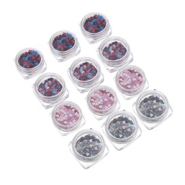 FOMIYES 12pcs Heart Shape Sequin Love Nail Art Accessories Glue Gel Rhinestones for DIY Manicure Glitter Sticker