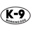 StickerTalk Oval K-9 Working Dog Vinyl Sticker, 5 inches by