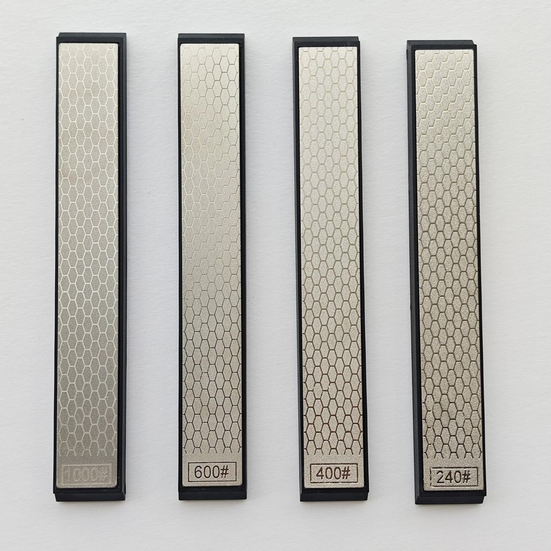 Professional 4 Grit Diamond Whetstone Set (240/400/600/1000) with Non-Slip Base
