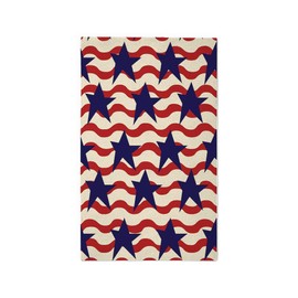 CafePress Americana Patriotic Ribbon Area Rug Decorative Area Rug, Fabric Throw Rug