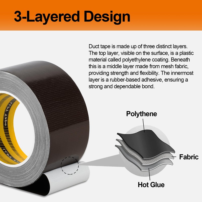LLPT Duct Tape Dark Brown Premium Grade 2.36 Inches x