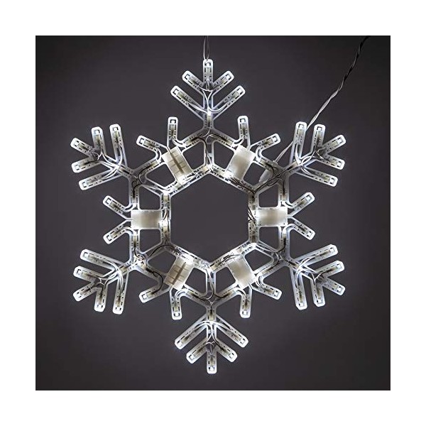 20" Folding Cool White Snowflake Decoration LED Snowflake Lights Large
