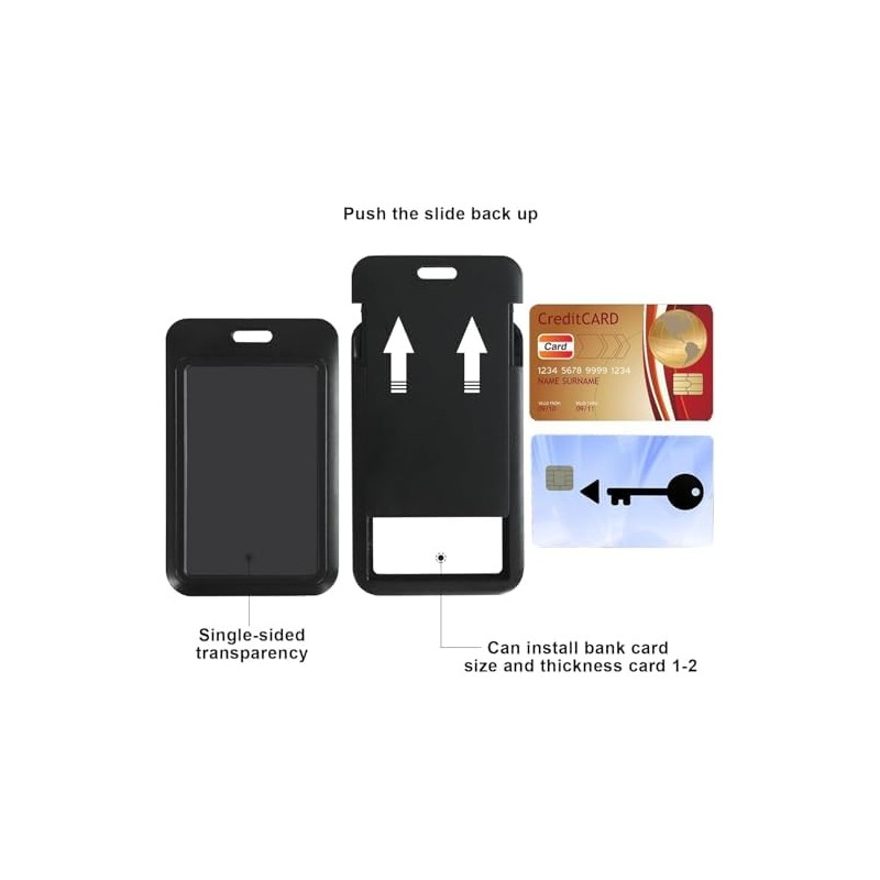 Retractable Badge Reel Heavy Duty Detachable Lanyard ID Card Holder