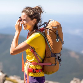 Gatuida Digital Watch Digital Lightweight Backpacker Clip Watch Carabiner Watch Outdoor Belt Fob Watch Pocket Watches with Portable Compass for Hiking Climbing Black Mens Digital Watch