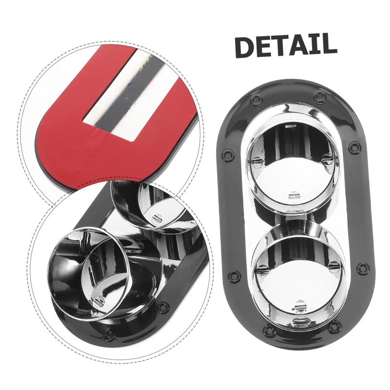 Zerodeko Fake Exhaust Tip Car Decorative Sticker for Scratch Collision