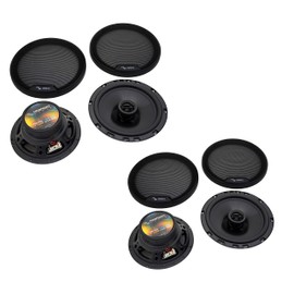 Harmony Audio R69 Compatible with Nissan Sentra 2020 Speaker Replacement Front and Rear Car Audio Kit Bundle with Harness