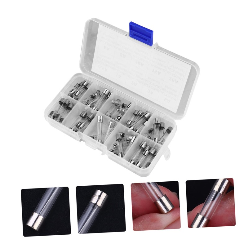 KONTONTY 5x20mm 6x30mm Glass Fuse Assortment 0.5a-20a 60pcs Kit High