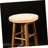 KONTONTY Round Wooden Stool Seat Replacement Sturdy Rubberwood Top for