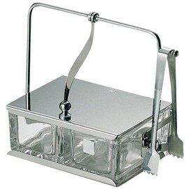Relish Holder (with glass full tang Tongs) No. 552