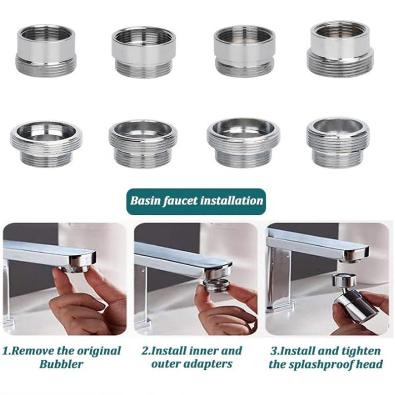 Faucet Water Aerator Adapter Brass Faucet Water Filter Connector 28mm