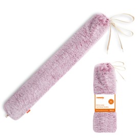 samply Long Hot Water Bottle - 3L Large Capacity, Hot Water Bag with Furry Cover, Purple