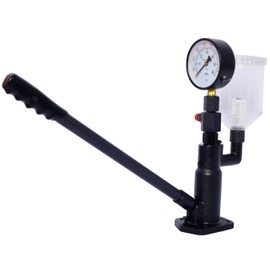 :Donext 400 Bar Diesel Fuel Injector Tester, 6000PSI Diesel Injector Nozzle Tester with Dual Scale, Gauge to Adjust Injector Nozzle Pressure and Testing Diesel Injector with Adjustable Hand Wheel