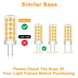 TRIJZHOU G4 LED Bulb 3W, 20W-30W Halogen Equivalent, T3 JC Type Bi-Pin G4 Base AC/DC 12V Led Lights, 250 Lumens Warm White 3000K Non-Dimmable, G4 Light Bulb for Home and Landscape Lighting