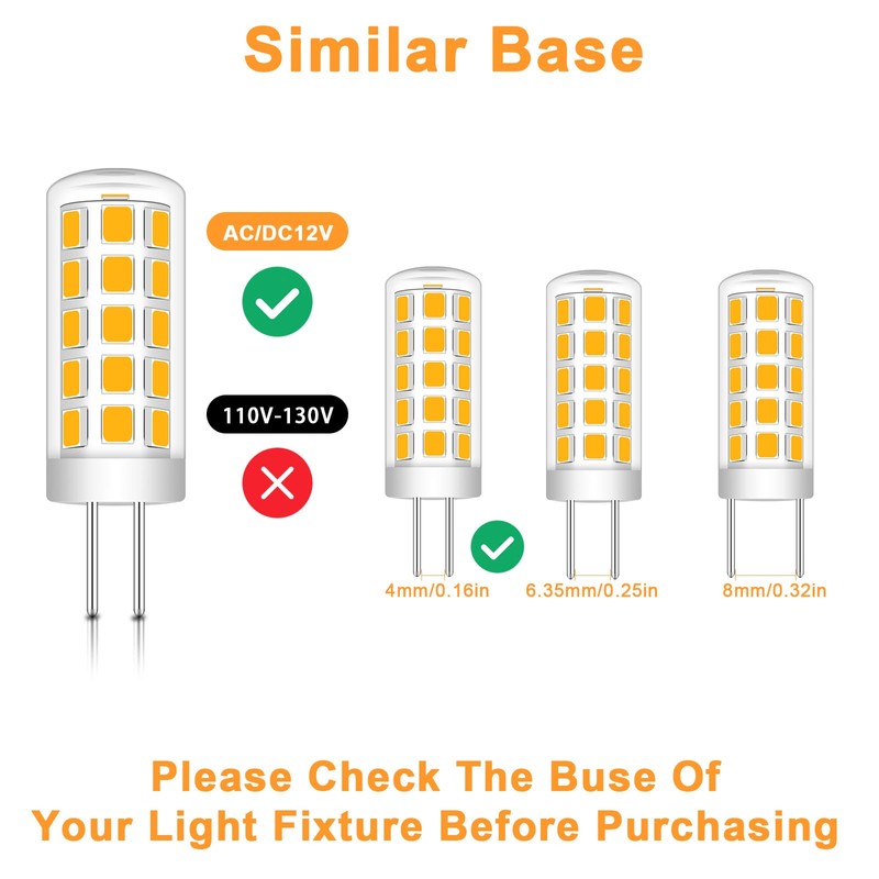 TRIJZHOU G4 LED Bulb 3W, 20W-30W Halogen Equivalent, T3 JC