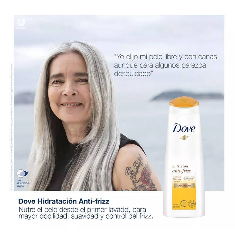 Dove Shampoo Nutrición Anti-frizz 350ml