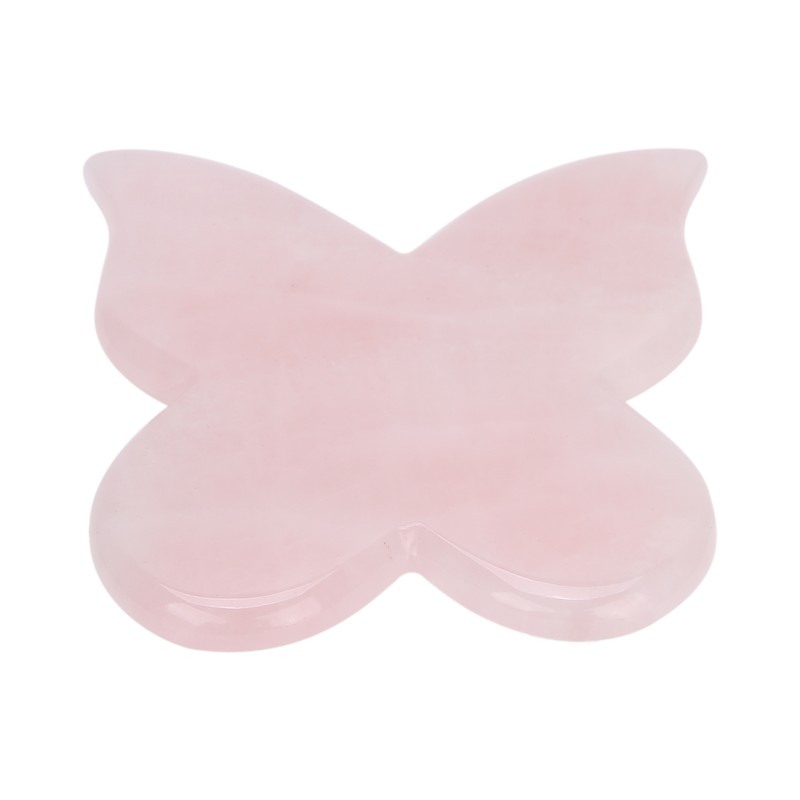 Pink Jadestone Scraping Board Butterfly Shape Massaging Gua Sha Board